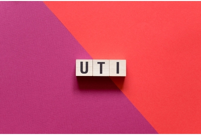 uti word concept on cubes