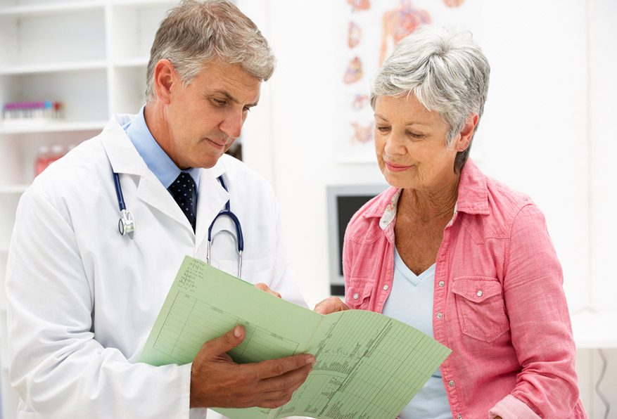 doctor with a female patient