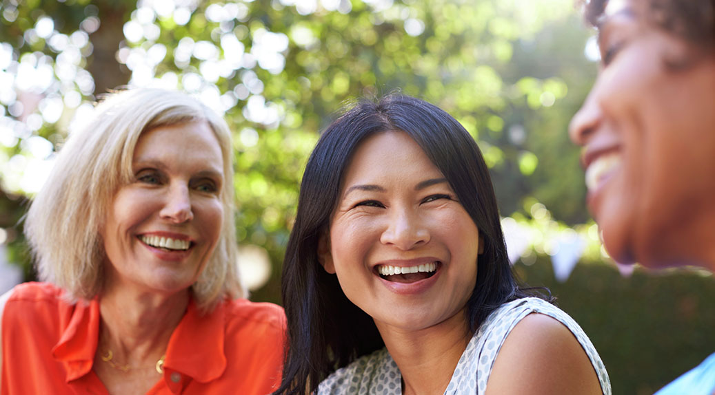 women laughing together