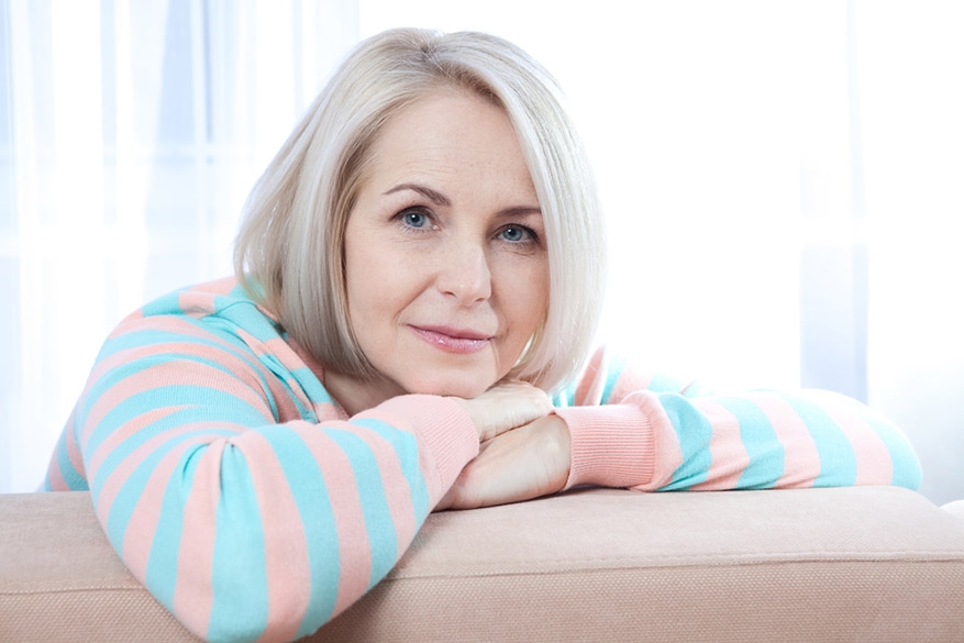 middle aged woman relaxing