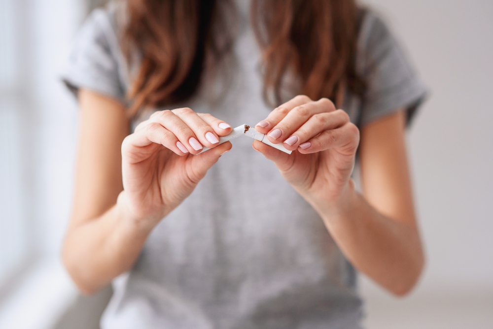 woman quitting smoking