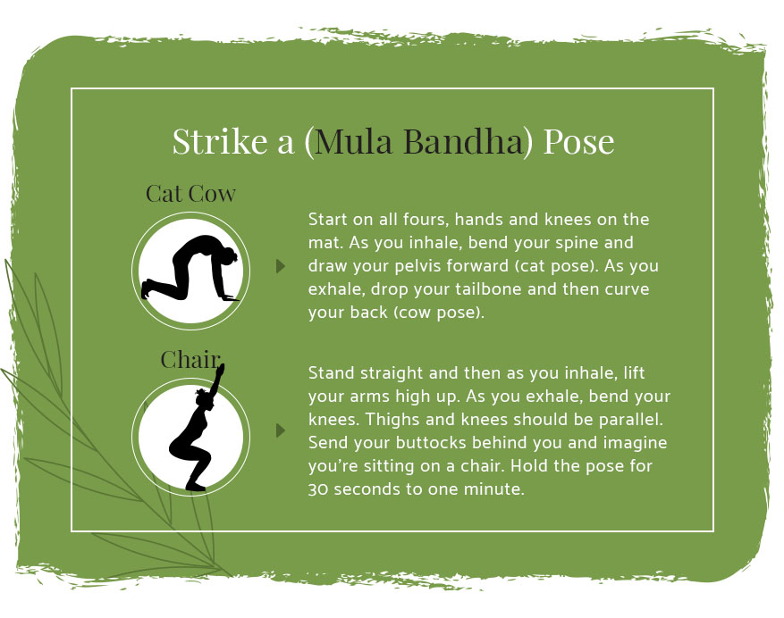 strike a mula bandha pose