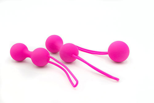 trio of pink kegel balls