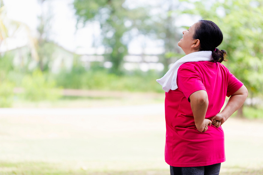 woman suffering from backache