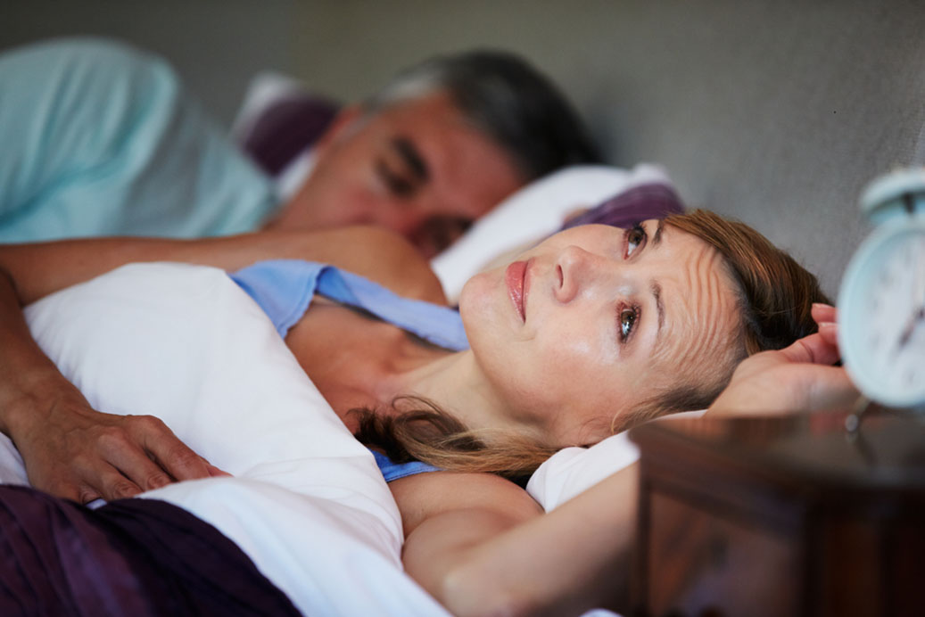 Woman suffering insomnia