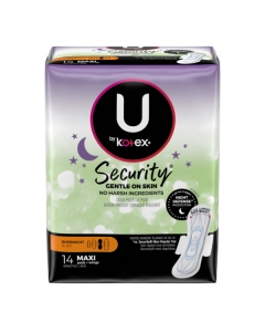 U by Kotex Security Maxi Pad w/Wings, Overnight