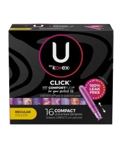 U by Kotex Click Compact Tampons, Regular