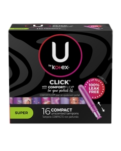 U by Kotex Click Compact Tampons, Super