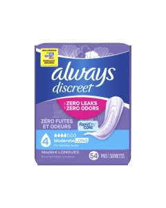 Always Discreet Moderate Long Incontinence Pads