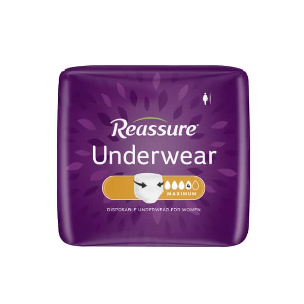 Reassure Underwear for Women, Maximum, Large
